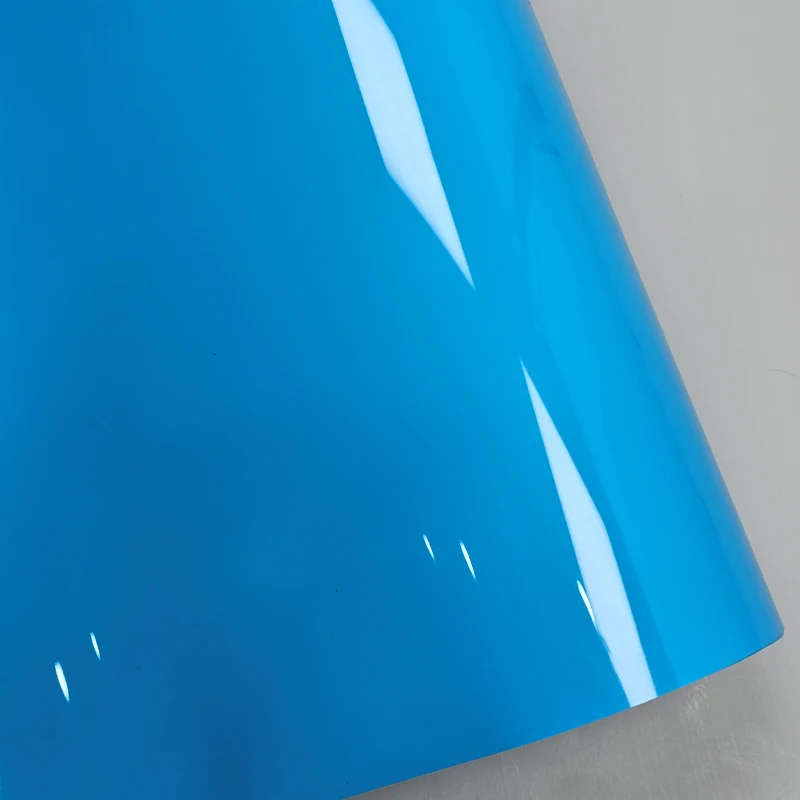 Глянцевая синяя клейкая виниловая пленка для мороженого автомобильные наклейки