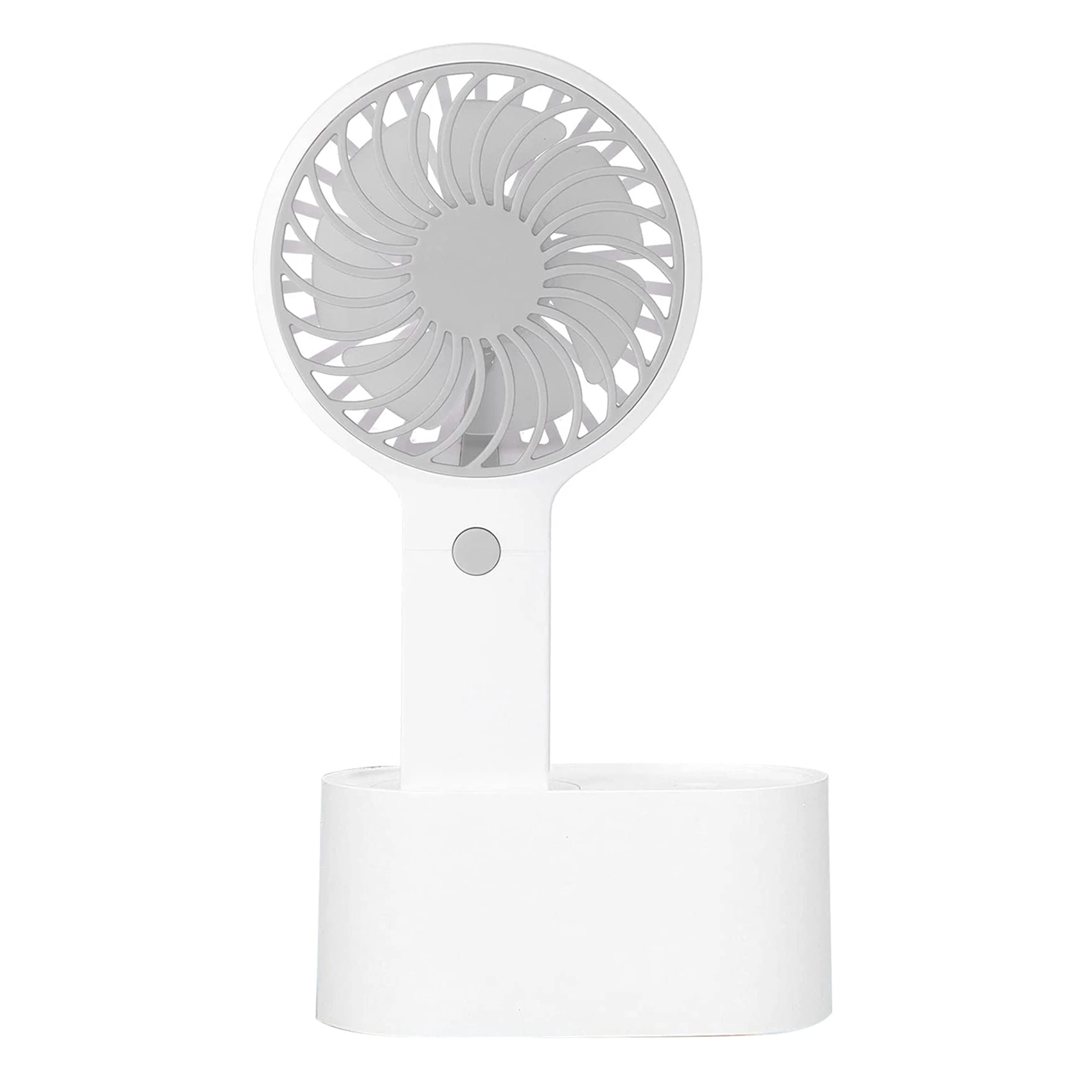 

Handheld Fan,Can Rechargeable Fan 3 Speed Adjustment 90° Oscillating Electric Fan USB Portable Fan for Home White