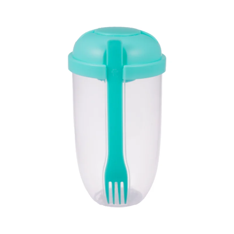 

Breakfast Oatmeal Cereal Nut Yogurt Salad Cup Container Set with Fork Sauce Cup Lid Bento Tuppers Food Taper Bowl Lunch Box