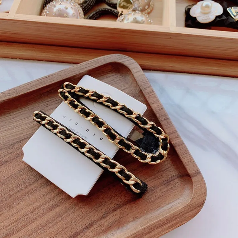 

Chain Hair Clip Hairpin For Women Girl Korean Handmade Fashion Head Accessories Mujer Wholesale