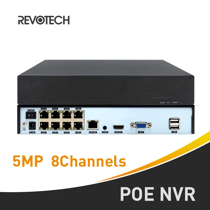 Видеорегистратор 5MP H.265 8CH POE NVR для камеры видеонаблюдения система IP камера 48В 802.3af