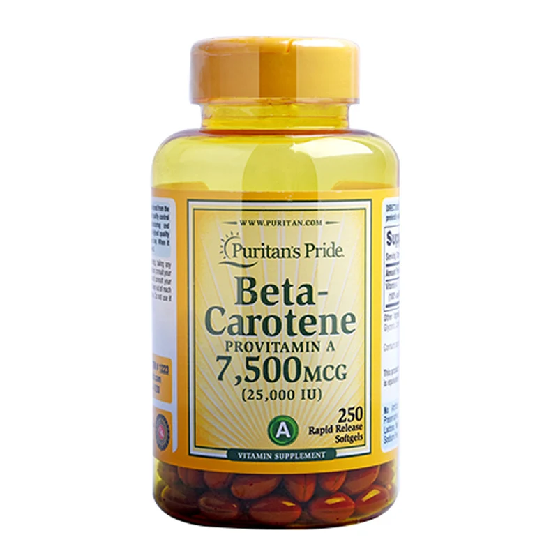 Carotene Soft Capsules, Vitamin A, Vitamin A Capsules 250 Capsules, Female Adult Eye Care