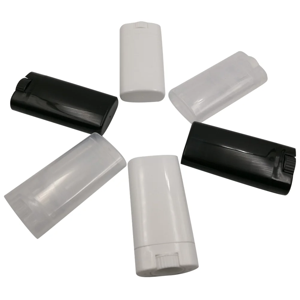 

Oval Flat Vial DIY Lipstick Containers Empty Tube Chapstick Portable Deodorant Gloss Holder
