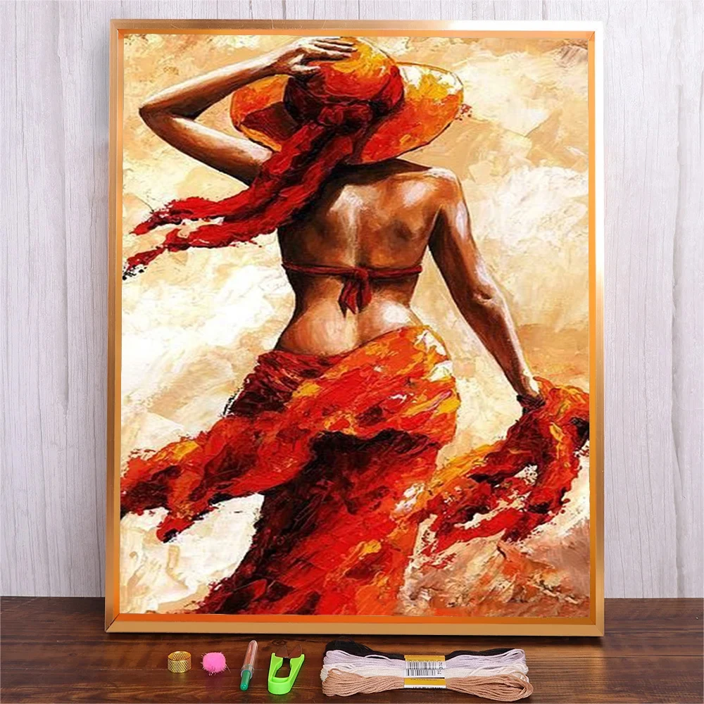 Сексуальные обнаженные женские узоры ручной работы считает 11CT 14CT наборы для