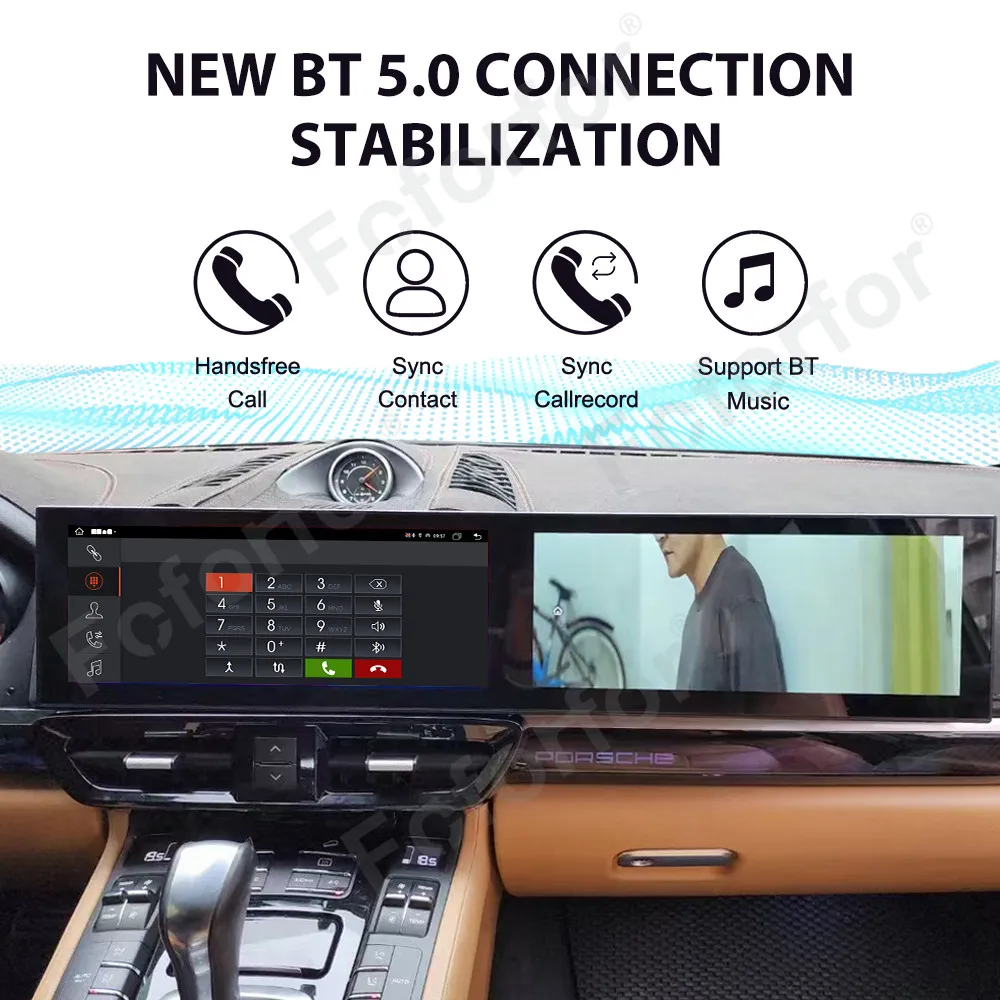 Для Porsche Cayenne 2010-2017 двойной сенсорный экран QLED 12 3-дюймовый CarPlay Android 13