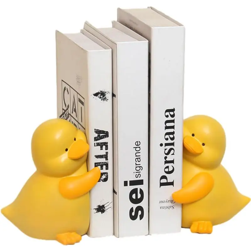 

Cute Book Stopper Cute Hugging Ducks Bookends Resin Decorative Bookends Unique Book Ends To Hold Books Duck Figurines Sculpture