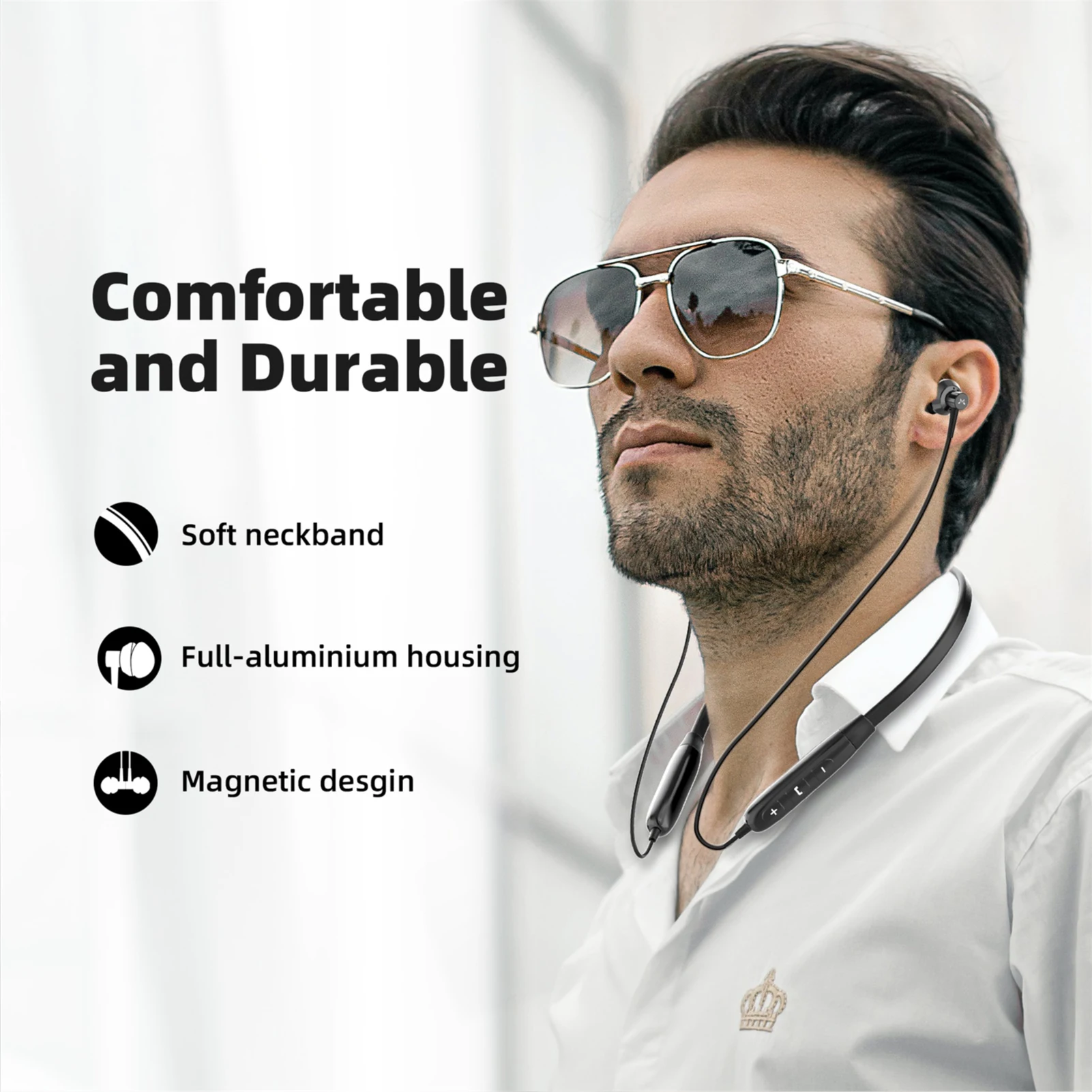 SoundMAGIC S20BT Bluetooth-наушники с шейным ремешком Hi-Fi стерео гарнитура-вкладыш с микрофоном легкие спортивные наушники (art.: 3920cfa6dbdaa) - 3920cfa6dbdaa