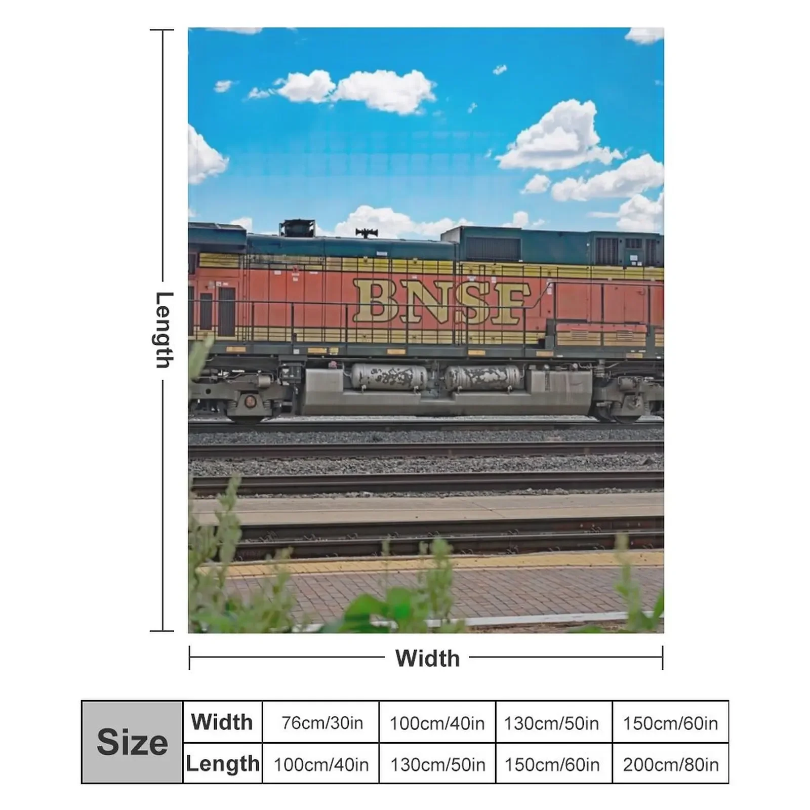 Плед для локомотивов BNSF, компактный теплый плед для автомобильных поездок (art.: 3920dc22cbc70) - 3920dc22cbc70
