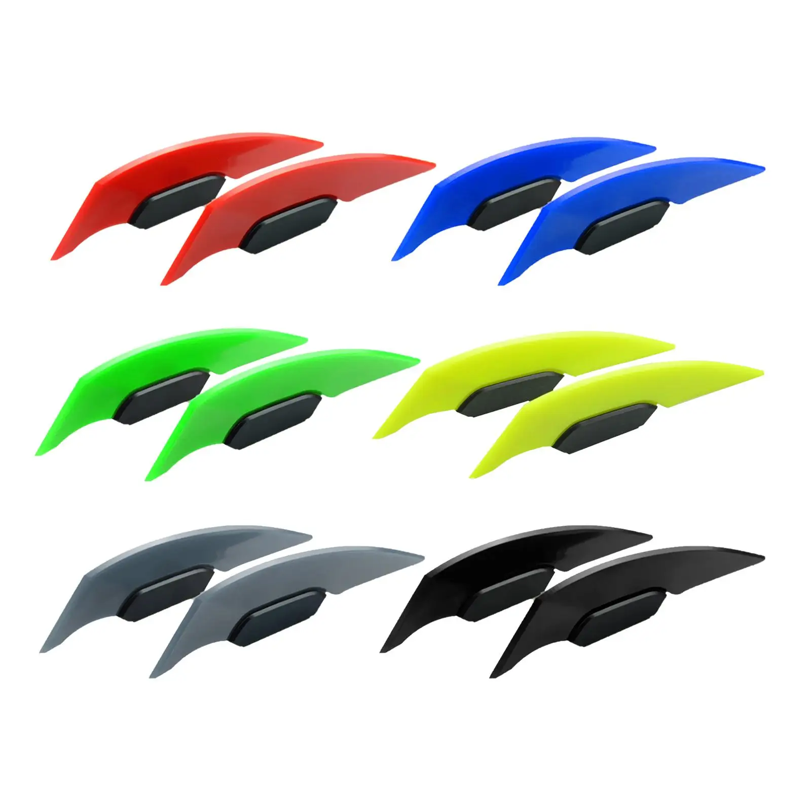 

2Pieces Motorcycle Wing Spoiler Decoration Sticker for Motorcycle Most Scooters
