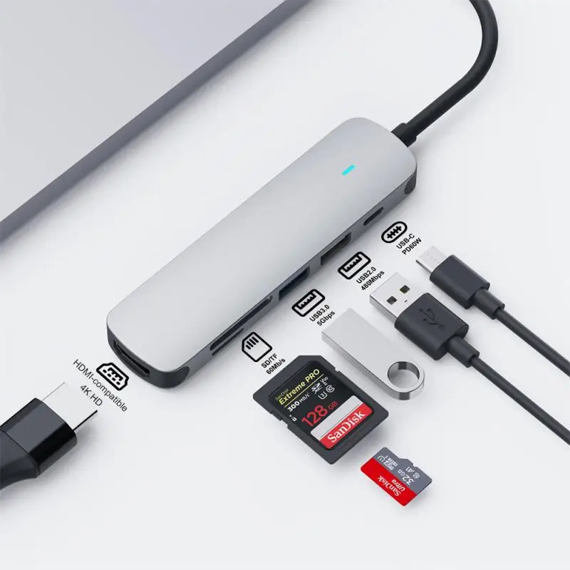 

4/5/6 в 1, USB-разветвитель для компьютера, 5 Гбит/с