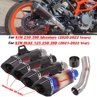 for ktm duke 125 250 390 adventure rc390 2020 2021 2022 motorcycle exhaust escape modify muffler with middle link pipe db killer