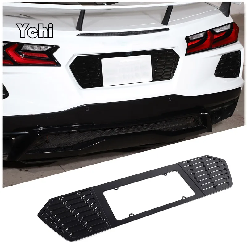 

Aluminum Car Rear License Plate Panel Sticker For Chevrolet Corvette C8 Stingray Z51 Z06 2020-2023 Car Exterior Accessories
