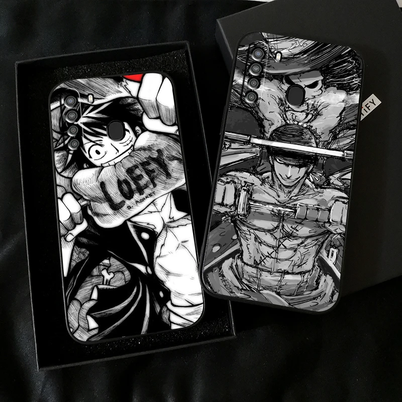 

Anime Cartoon ONE PIECE Phone Case For Samsung Galaxy S8 S8 PLus S9 S9 Plus S10 S10E S10 Lite 5G Plus Coque Back Black Funda