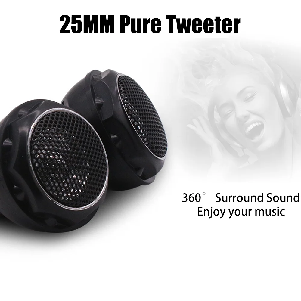 

Пара Автомобильных HIFI-стереодинамиков, 25 Мм, С Купольными Твитерами Из Чистого Шелка