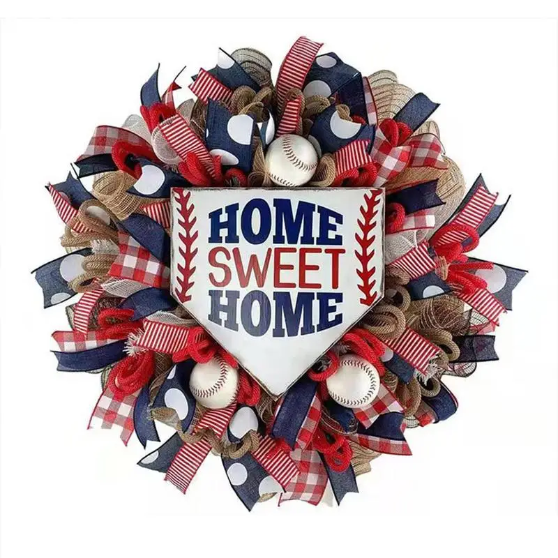 

4th Of July Wreath Red White And Blue Wreath American Flag Red White Blue Garland For Independence Day Memorial Day Veterans Day