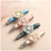 cute knitting flower bell collar adjustable cat necklace pet collar traction safety buckle necklace small dog dog supplies