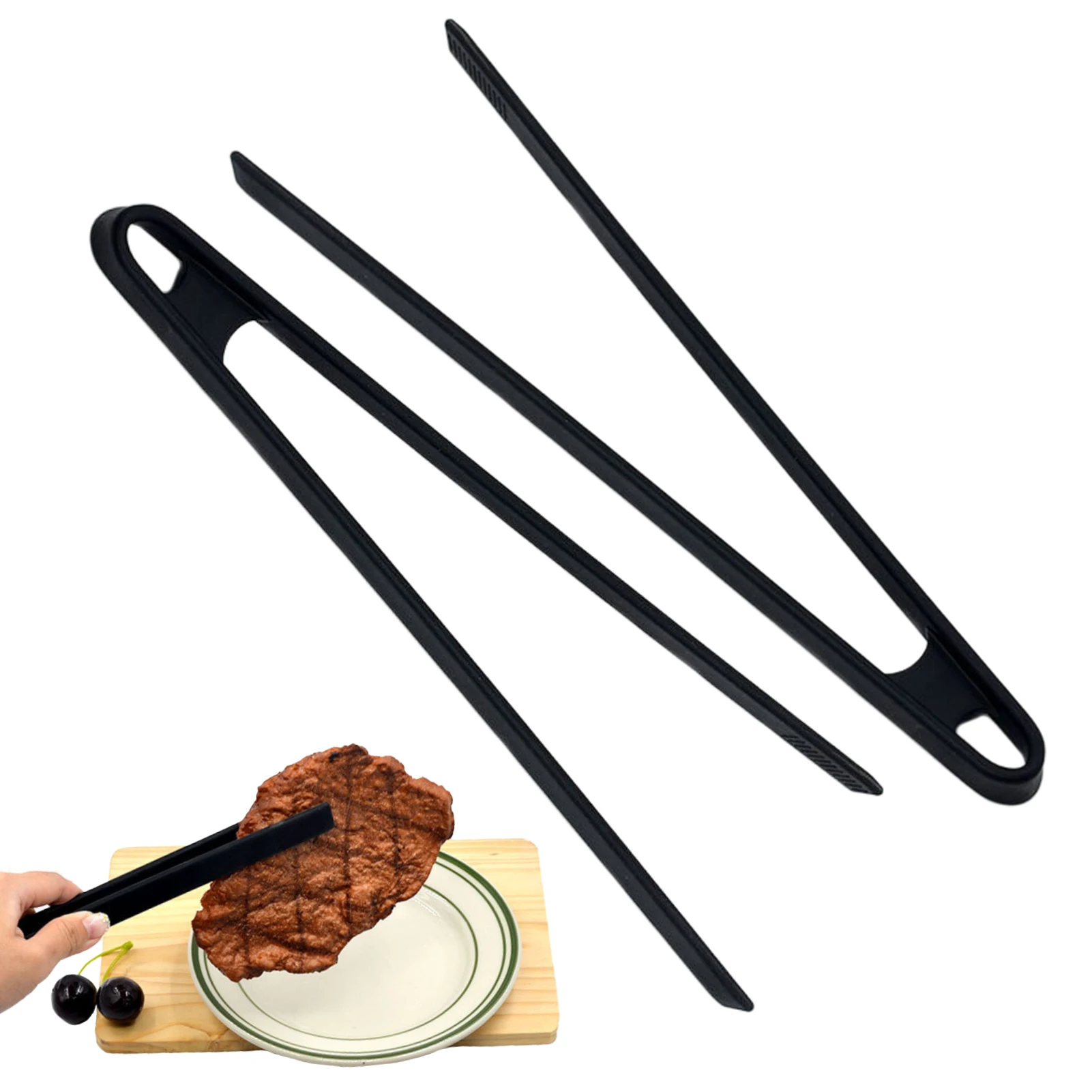 

Силиконовые щипцы для барбекю, салата с длинной ручкой, 2 шт.