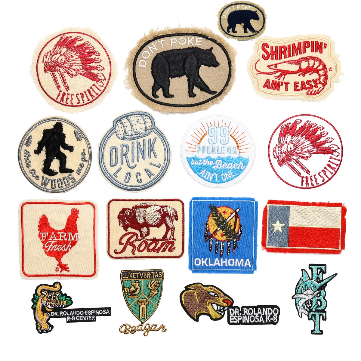 Emblem Clothing Accessories Badge Sticker Embroidered Embroidery Sticker Iron-on Patches