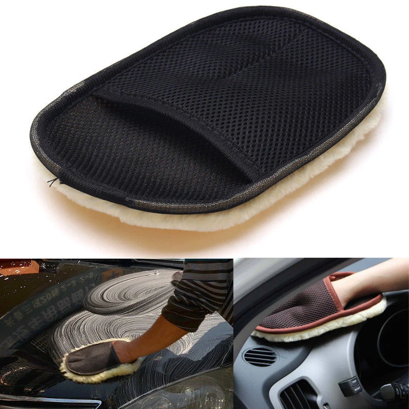 High Quality Wool Soft Cashmere Car Wash Glove Cleaning Mitt Washing Brush Cloth Motorcycle Washer Care Car Cleaning Tool