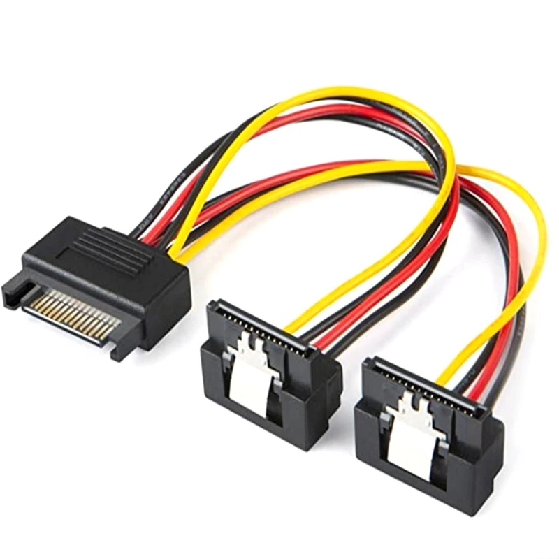

15 Pin Male to 2 Female Power Splitter Adapter Cable 18AWG Extension Cable Dropship
