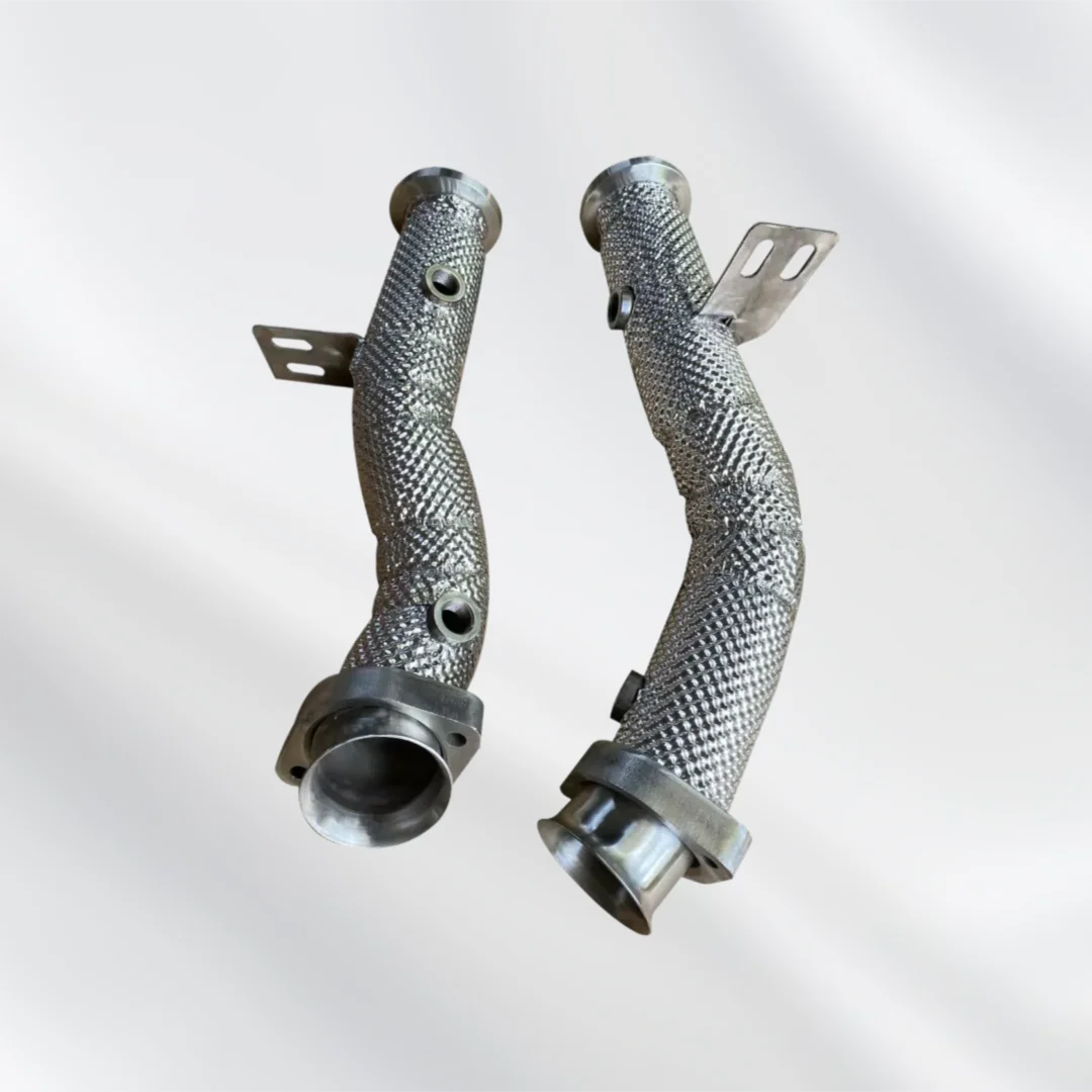 Фото Для Mercedes-Benz W205/3.0T: безкатализаторный даунпайп E43/C43/C400/C450/E400/M276, разблокированная выхлопная система №1