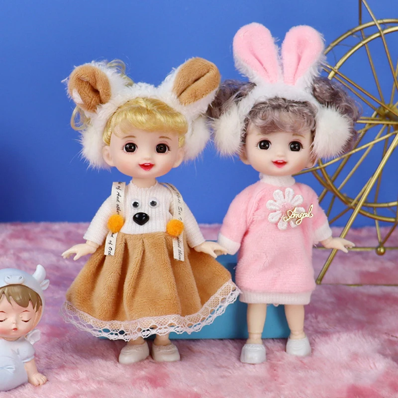 

16cm Doll Clothes Mermaid Princess dress Baby Outfit Daily Casual Accessories Skirt Toys for Girls Diy Gift
