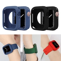 soft silicone case for apple watch 42mm 38mm 45mm 41mm 44mm 40mm cover protection candy shell for iwatch 3 5 6 se 7 watch bumper