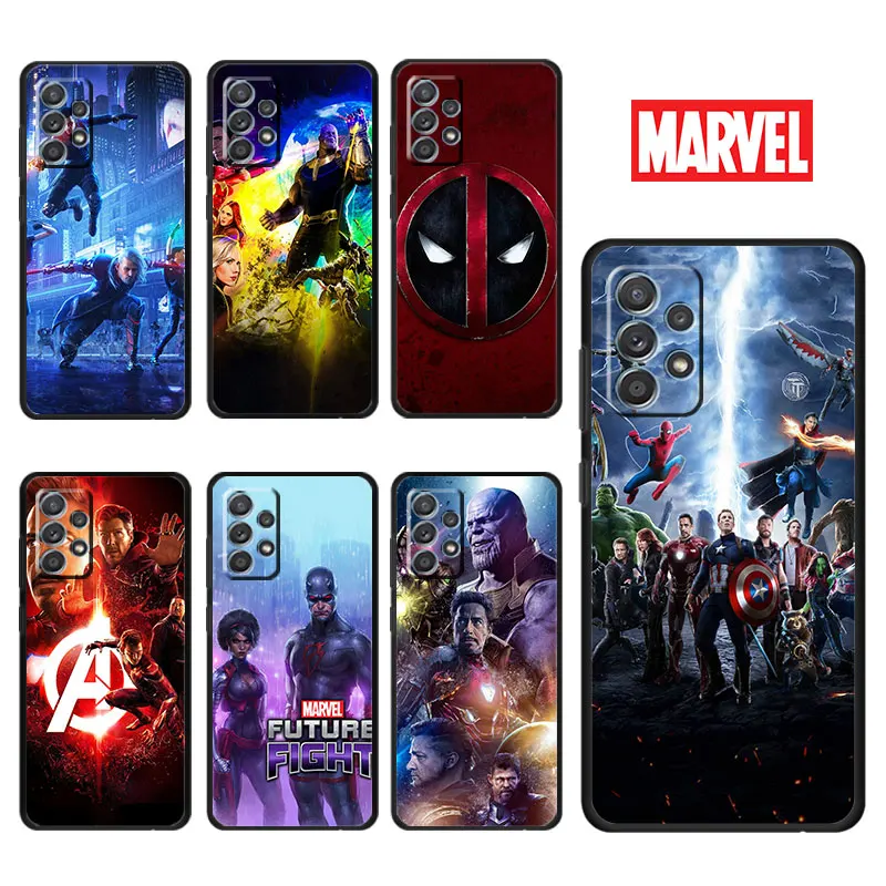 

Avengers Super Heros Marvel Case For Samsung Galaxy A13 A12 A52 A51 Cover A32 A21s A71 A02s A03 Shell A31 A72 A51 5G Coque