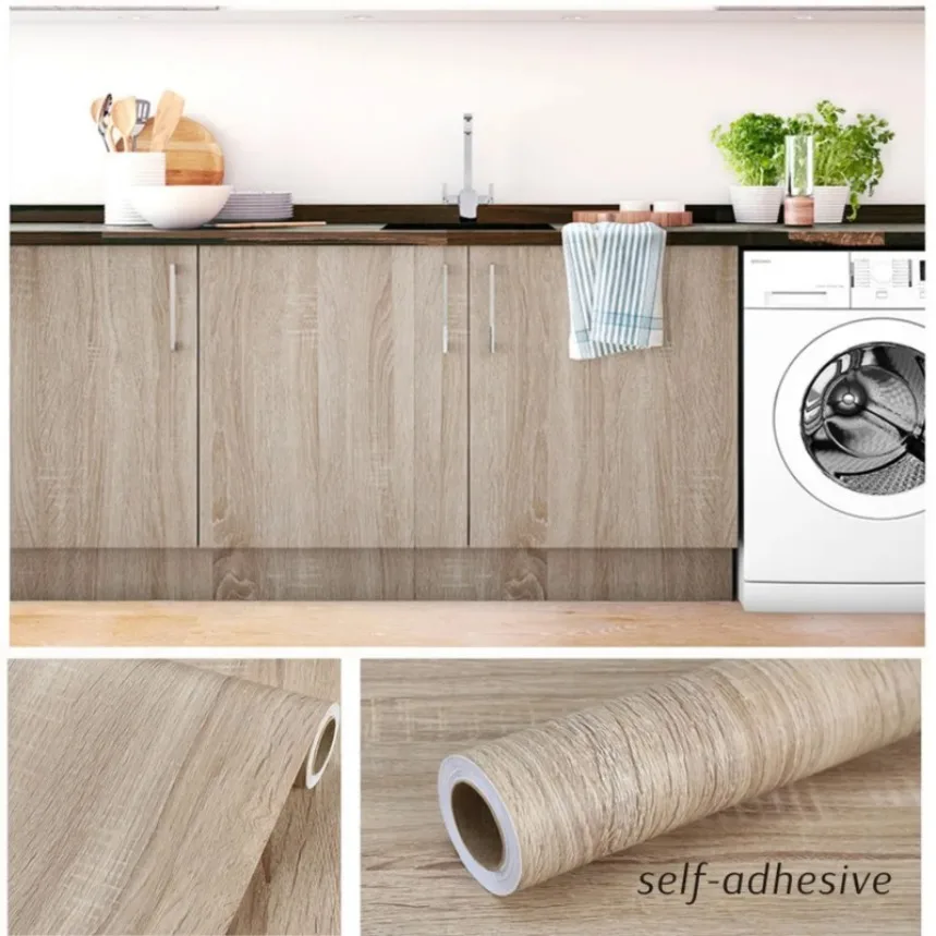 

Wood Grain Peel and Stick Wallpaper Self Adhesive Classic Removable Contact Paper Plank for Countertop Wardrobe Vinyl Wall Decor