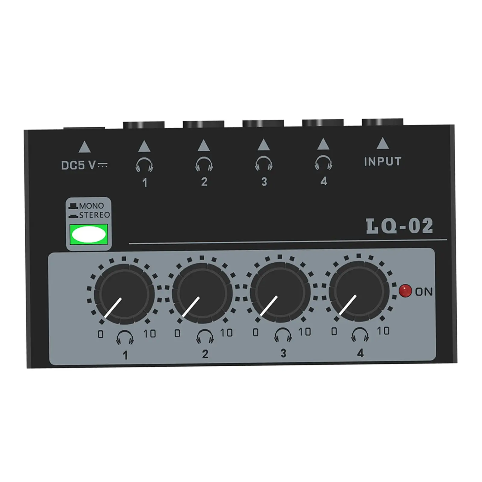 

4 Channel Line Mixer Compact Portable Low Noise Professional Audio Mixer for Stage sub Mixing Bass Microphones Small Clubs Bars