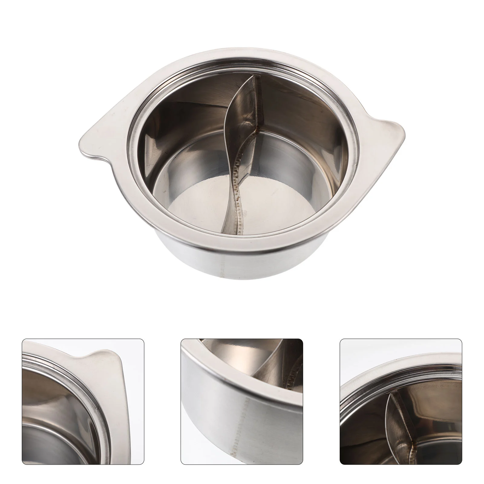 

1pc Multi-functional Pot Stainless Steel Pot Anti-scald Pot Thicken Pot Random Style Hotpot To be doble