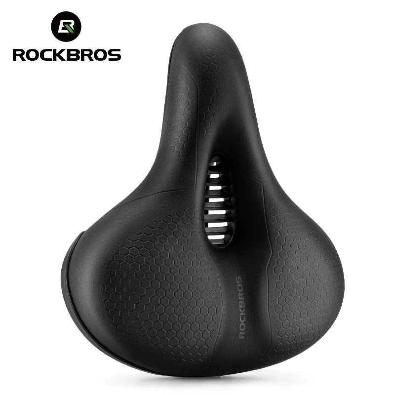 

ROCKBROS Bicycle Saddle Men Women MTB Seat Soft PU Leather BMX Mountain Road Bike Saddle Comfortable Waterproof Cycling Cushion