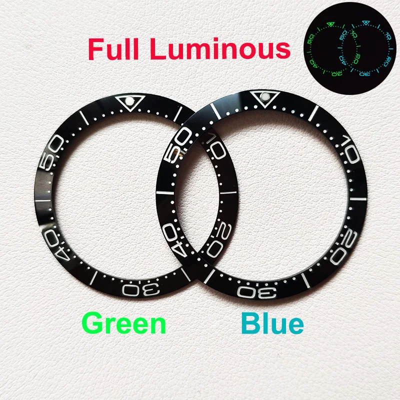 Ceramic Watch Bezels Inserts Ring 38mm Fits OMG Logo Sea Watches master Men Face Replacement Accessories Parts Repair Tools Case