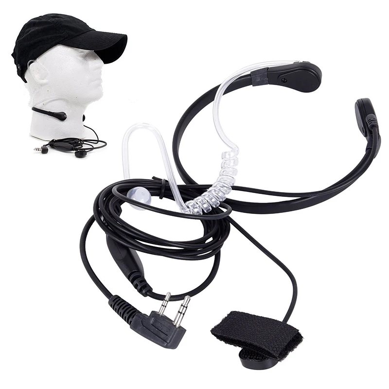 

Retevis Throat Mic Walkie-Talkie Headset Transceiver Covert Tube Finger PTT Earpiece For Baofeng Kenwood UV 5R NX220/NX320