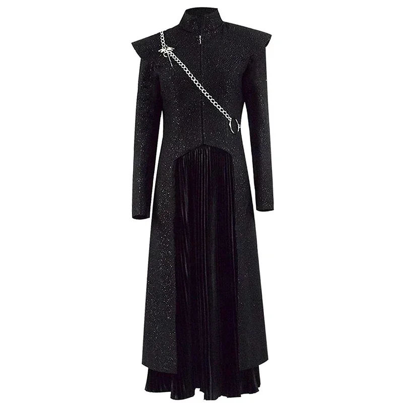 Дейенерис Таргариен Дэни Косплей Средневековье Платье Униформа Черный Наряд