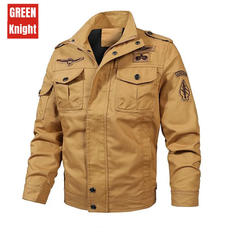 

Giacca militare primavera e autunno giacca da uomo in cotone con collo lavato ad acqua giacca in cotone pilota di grandi dimensi