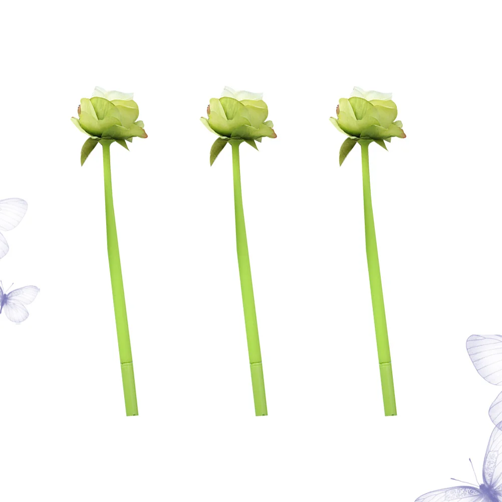 

3 Pcs Fine Point Gel Pens Rose Pen Gel Pen Student Gel Ink Pen Flower Gel Pen