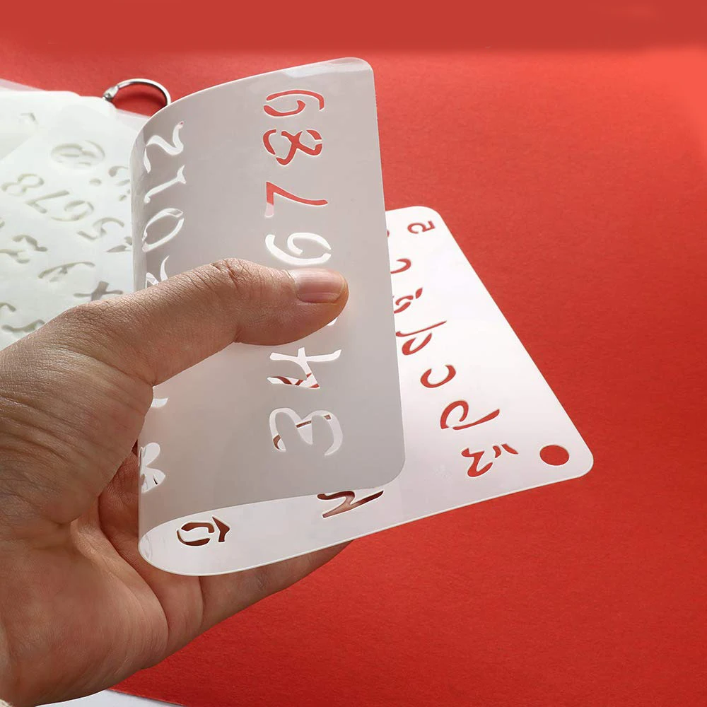 12 шт. буквы и цифры фотошаблон пластиковый планировщик для блокнота дневника