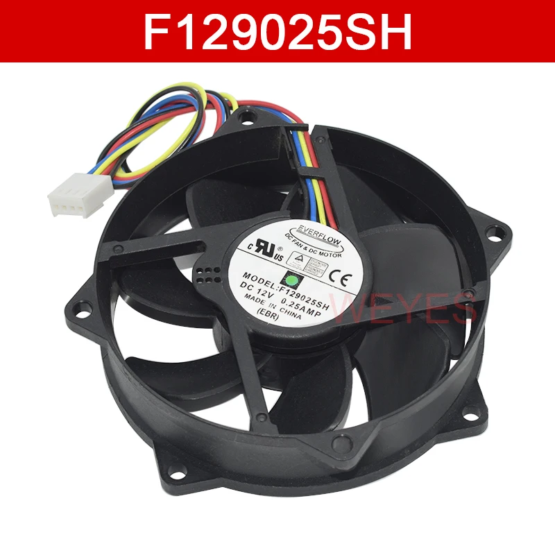 Для Everflow F129025SH DC 12V 0.25A 90x90x25 мм 4 контакта