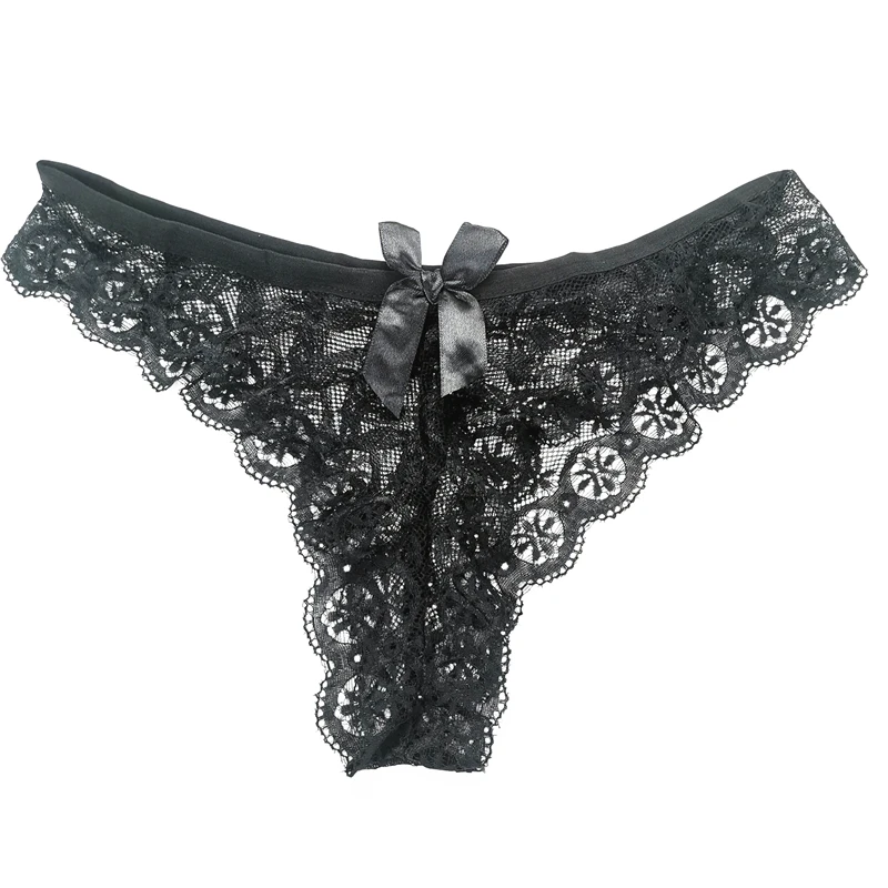 Sexy Lace Thong Women Butterfly Low Waist Panties Transparent Underwear Ladies Briefs Lingere Panty Underware Womens Lingerie S |