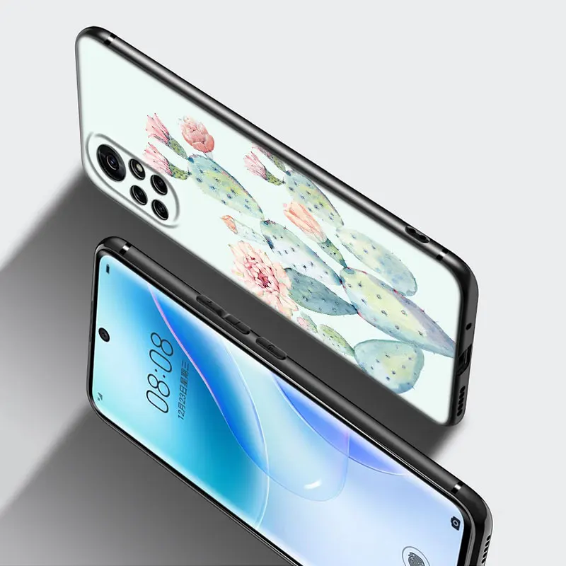 Винтажный чехол для телефона с изображением кактуса и цветов Huawei Nova Honor Mate 8 9 20 30 40