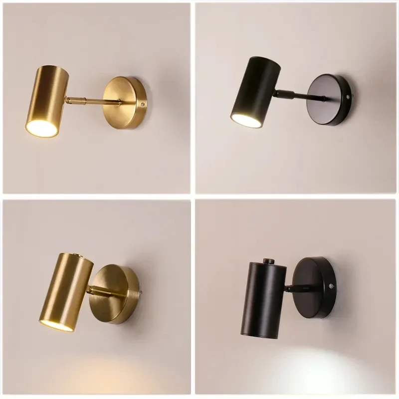 Настенная лампа золотого цвета современное регулируемое настенное освещение