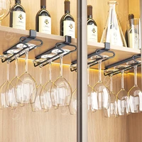 4pcs wine glass rack stand bartender hanging rack cabinet high foot utensils organizer cup iron rack family wine glass tool