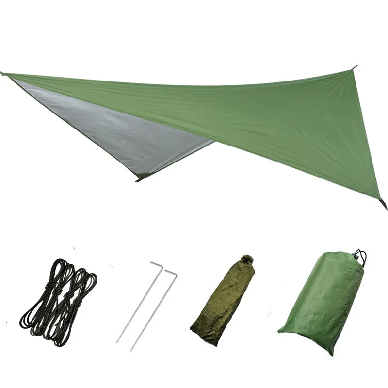

100*145cm Waterproof Tarpaulin Tent Shade Multifunction Ultralight Anti UV Awning Canopy Outdoor Camping Mat Rainproof Hammock
