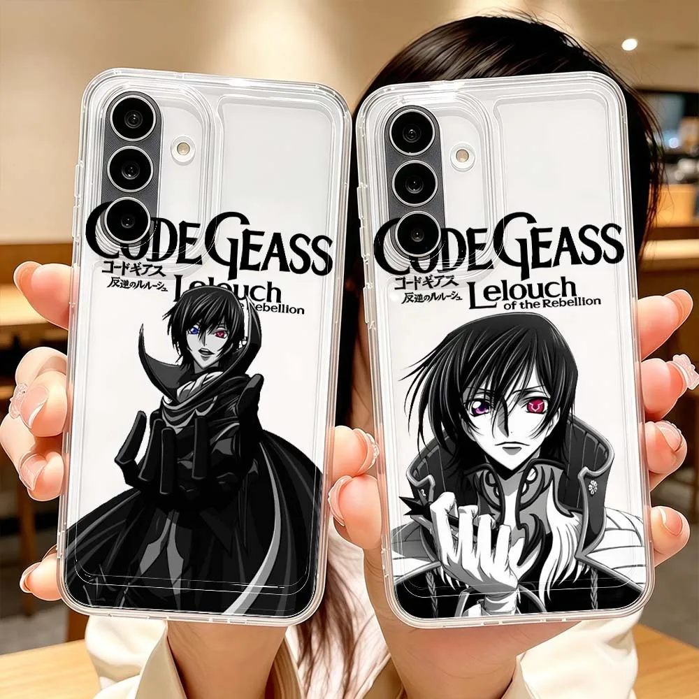 Фото Аниме-чехол CODE GEASS Rebellion для Samsung Galaxy A71 A57 A56 A55 A54 A53 A51 A17 A16 A07 A06 A05 Прозрачный чехол для телефона №1