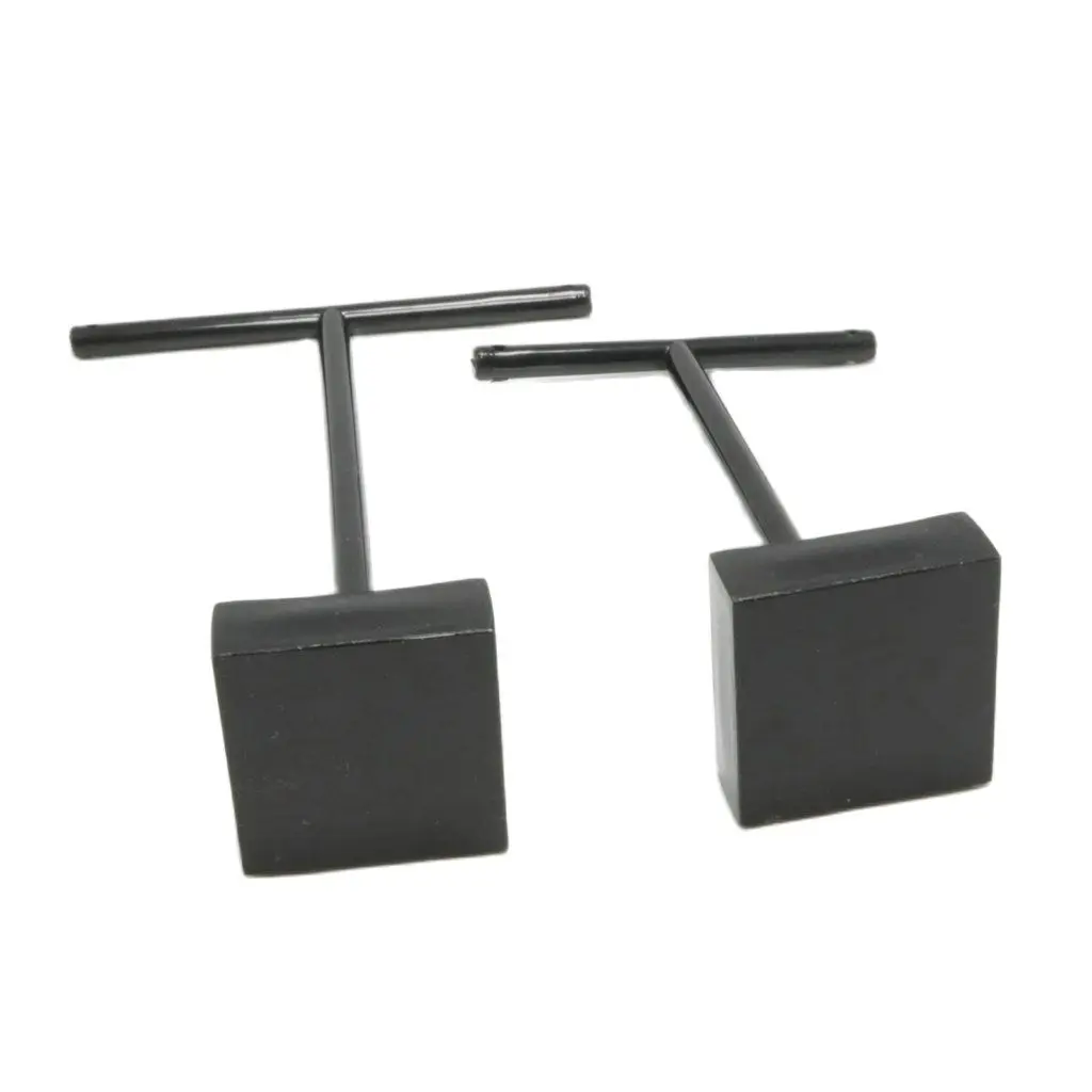 Portable Plastic Two-piece T-shape Earrings Black Display Stand Jewelry Counter Storage Props Photography Tools For Storage