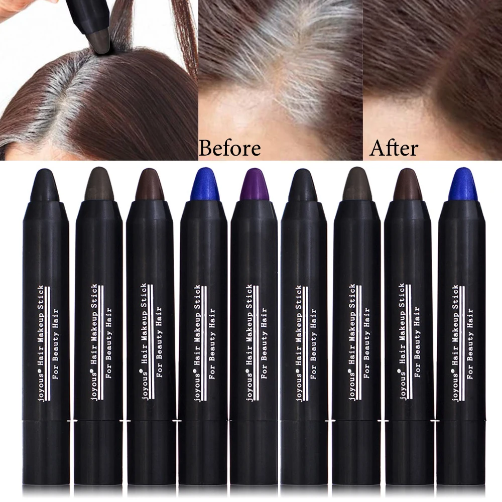 Dye Pencil Woman One-time Instant Gray Root Coverage Professional Hair Color Stick Temporary Cover Up White Hair