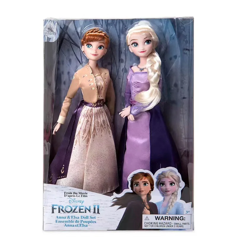 Disney Dolls Toys Anime Frozen Elsa Anna Original Action Figures Set Game Gifts Collection Playset Outfits For Girls Kids