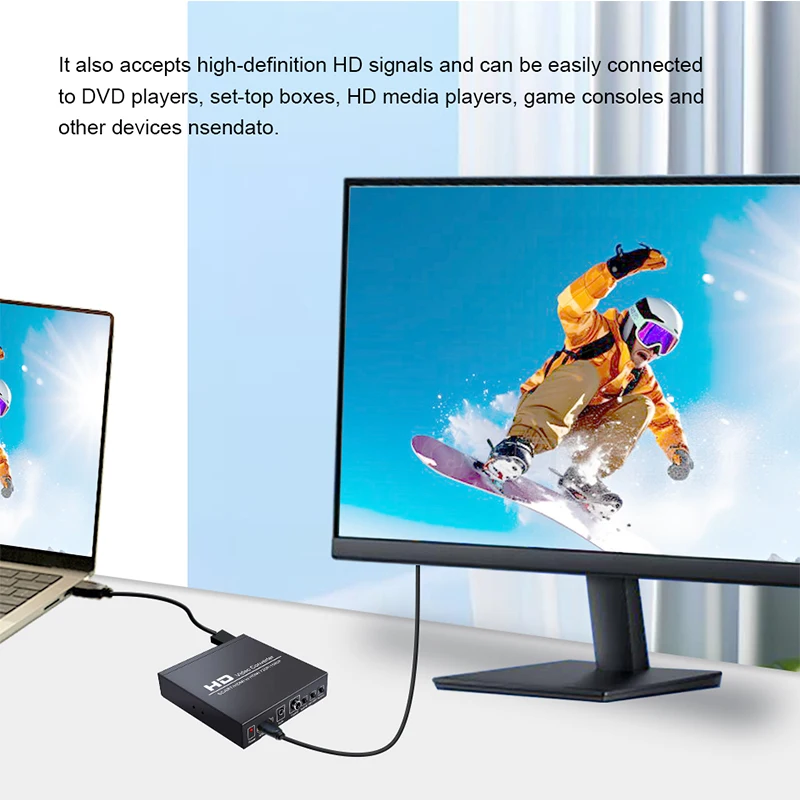 Конвертер Full HD 1080P Scart HDMI в HDMI с поддержкой 480i NTSC 576i PAL, цифрового RGB-видео и композитного видео для воспроизведения HD на DVD. (art.: 3920dd1a71033) - 3920dd1a71033