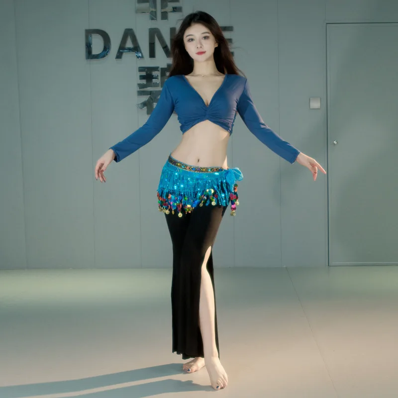 Топ для танца живота комплект-кюлоты без бедра полотенце восточная одежда